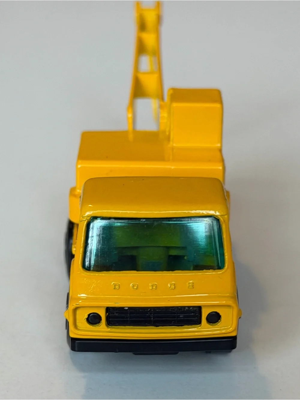 Vintage Matchbox Superfast No 63 Dodge Crane Truck Yellow Lesney England
